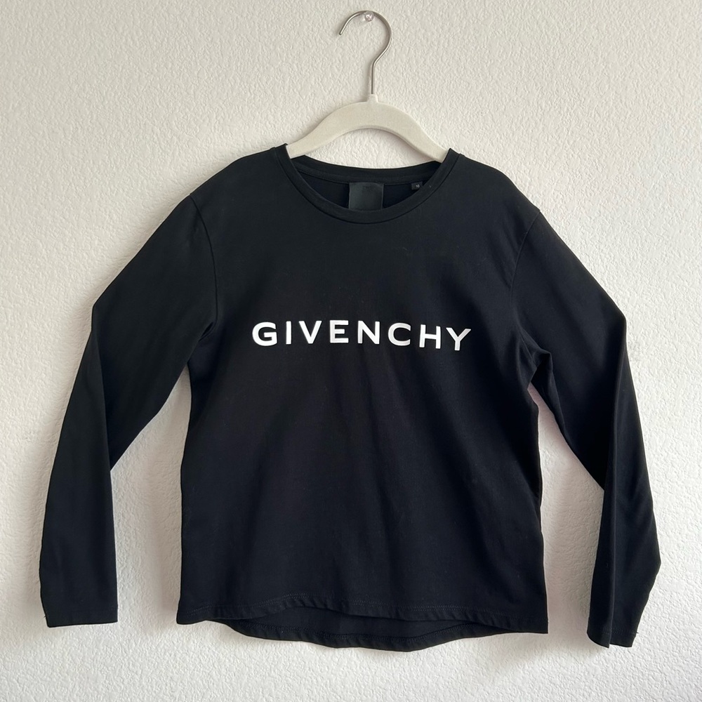 Givenchy Kids Black Long Sleeve Tee